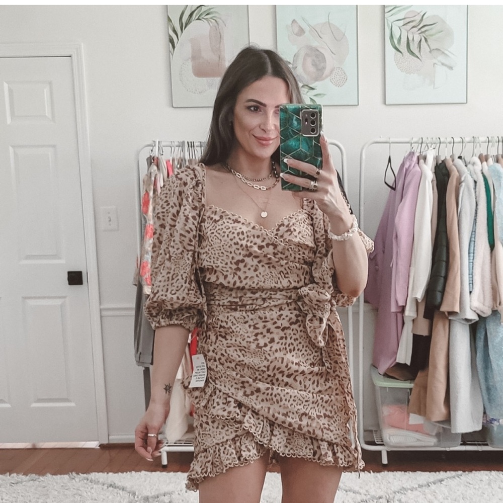 ASOS animal print skirt and top set NWT